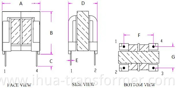 Manufacturer Design High Frequency Common Mode Chokes Ee Type Power Inductor for Television Receiver